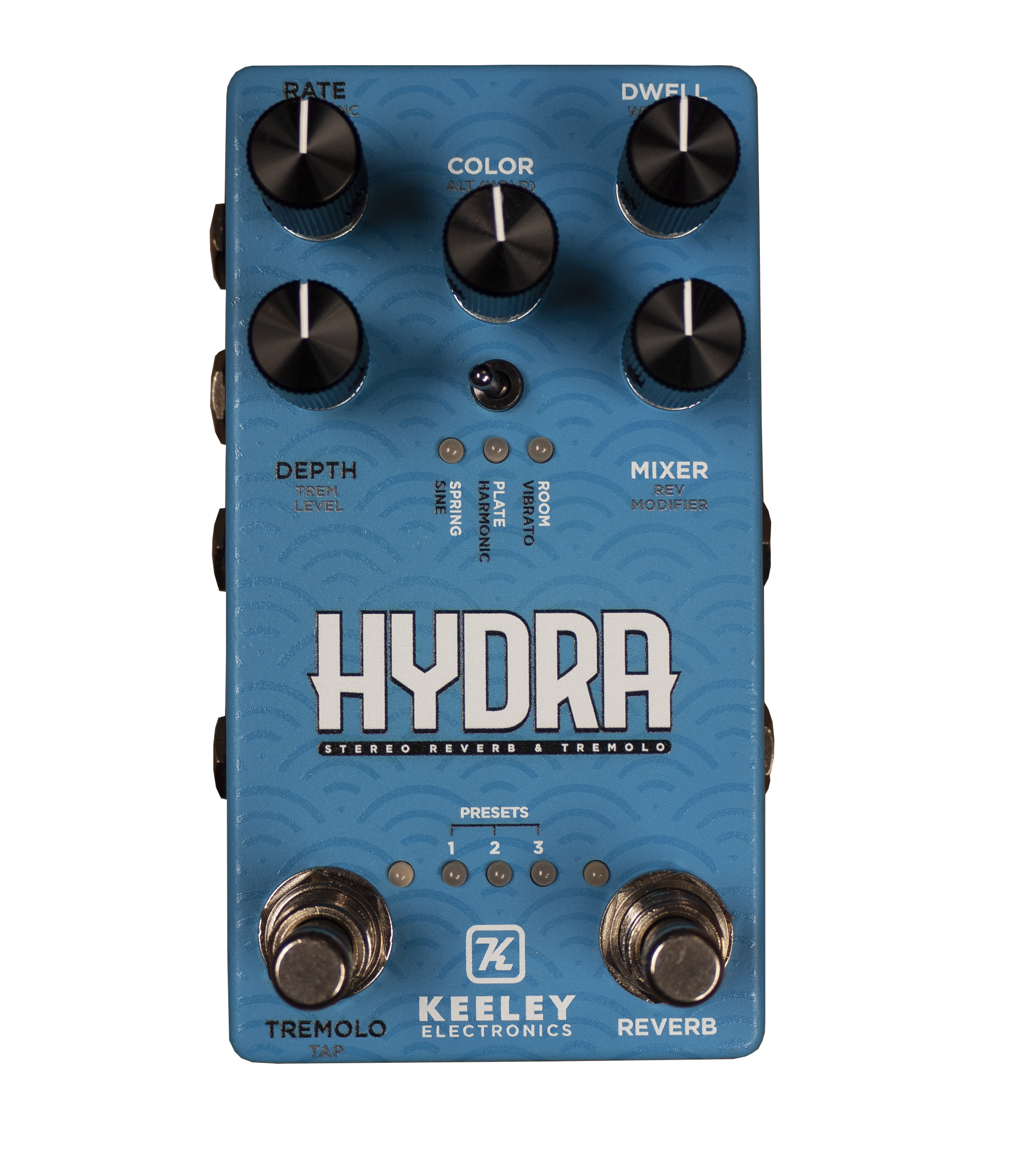 Keeley HYDRA Stereo Reverb & Tremolo – A Strings Keeley HYDRA Stereo Reverb & Tremolo – A Strings