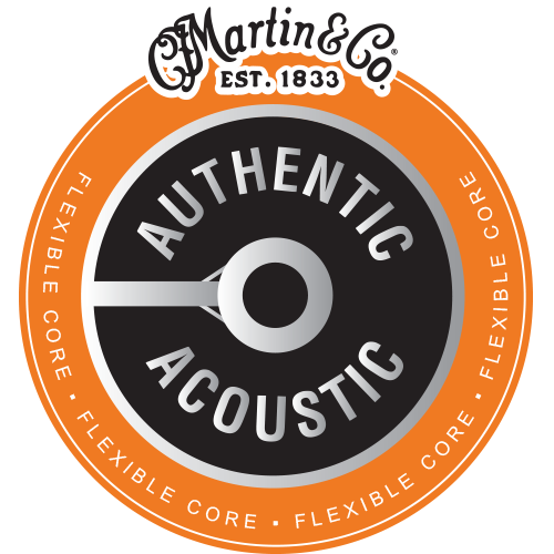 Martin Flexible Core Authentic Acoustic String Set, Phosphor Bronze, MA535FX Custom Light .011-.052