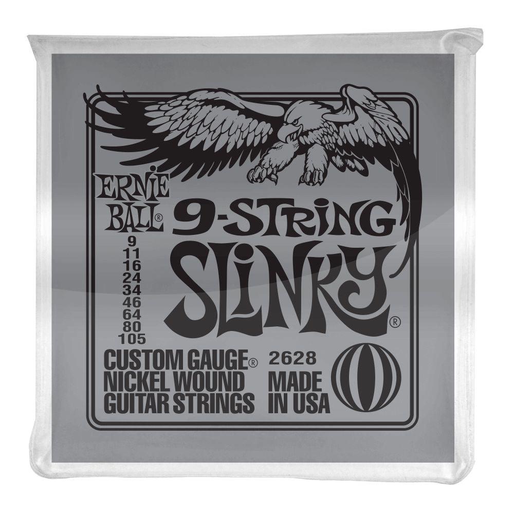 Ernie Ball 9-String Guitar String Set, .009-.105 - A Strings
