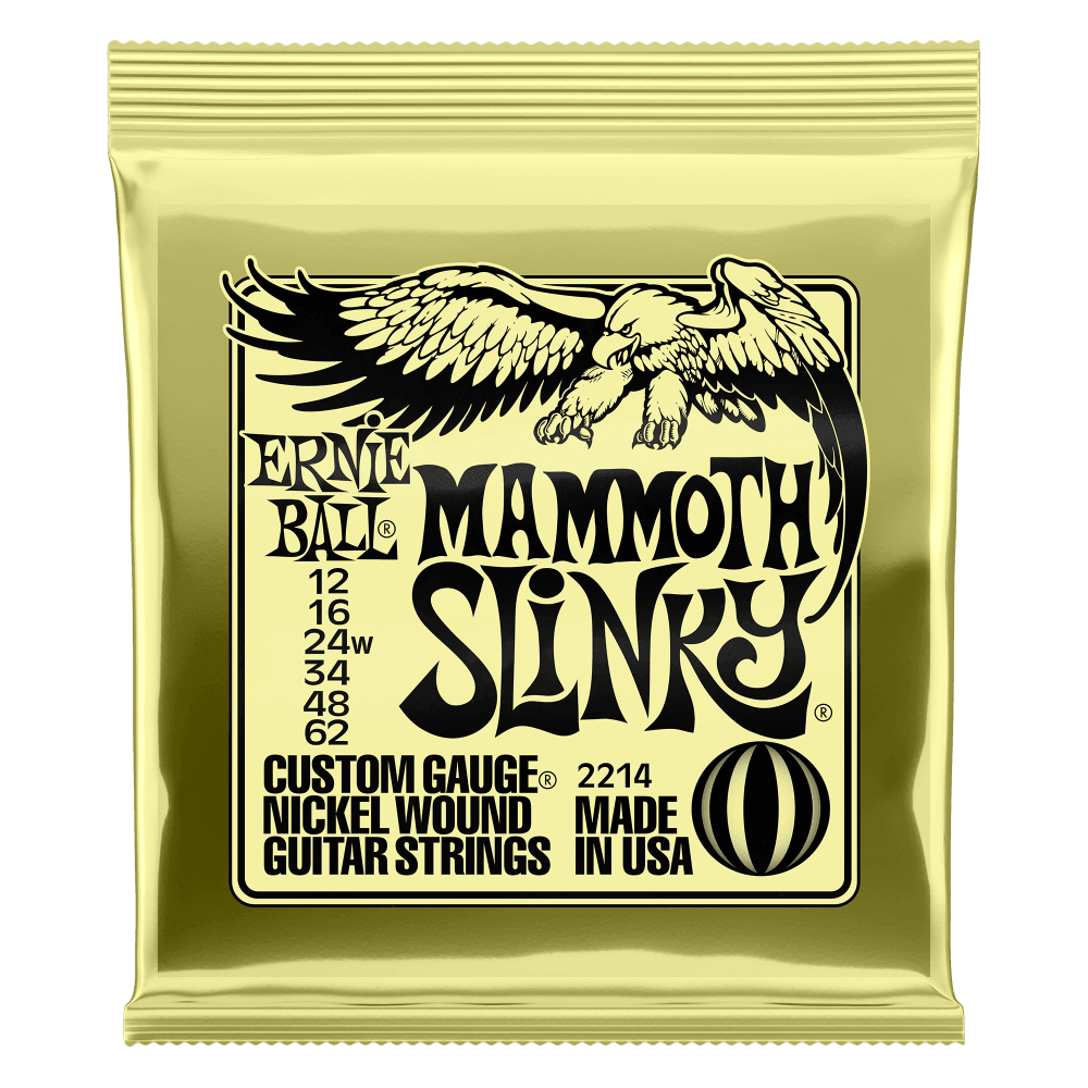 Ernie Ball Electric Guitar String Set Wound 3rd Mammoth Slinky .012 .062