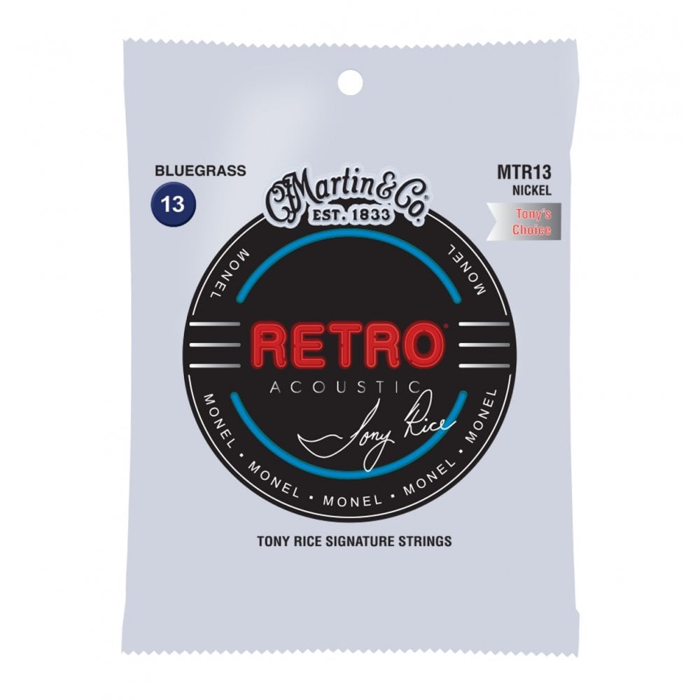 Martin Retro Acoustic String Set, Monel, Tony Rice Bluegrass, MTR13 .013-.056
