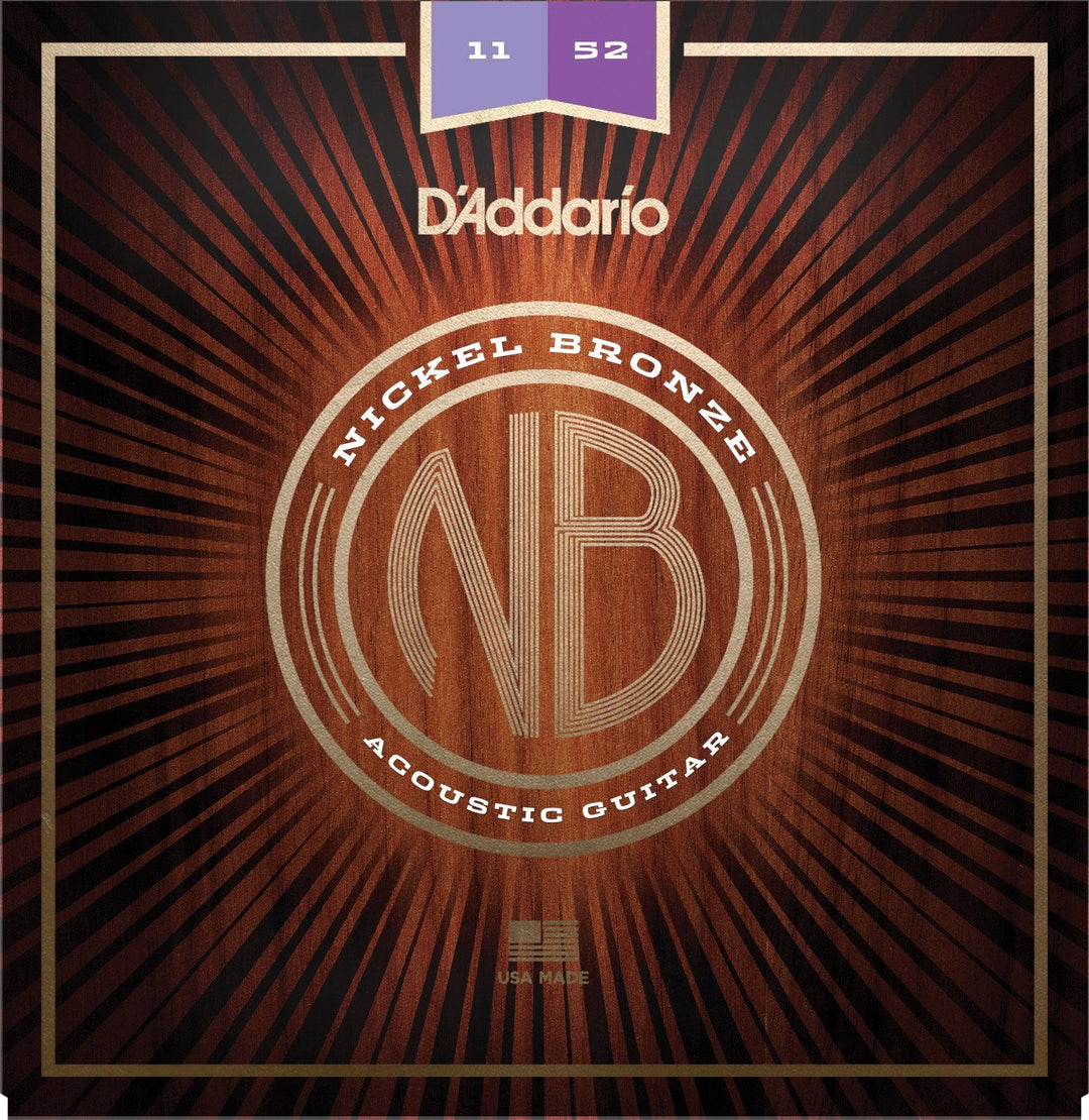 D'Addario Nickel Bronze Acoustic String Set, .011-.052 - A Strings