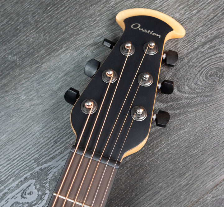 Collection Ovation 1868TX-5 Mod TX Super Shallow, Noir texturé