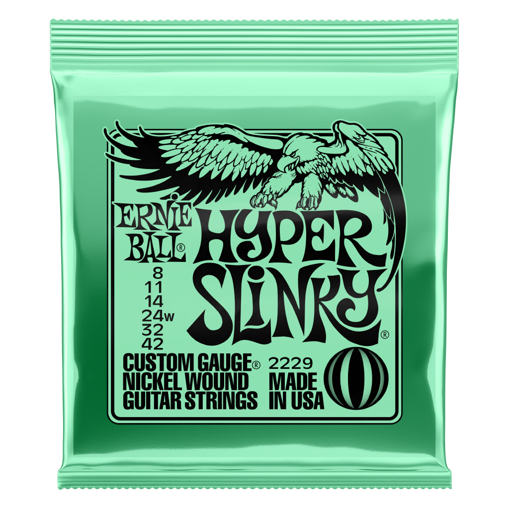 Ernie Ball Electric Guitar String Set, Nickel, Hyper Slinky .008-.042