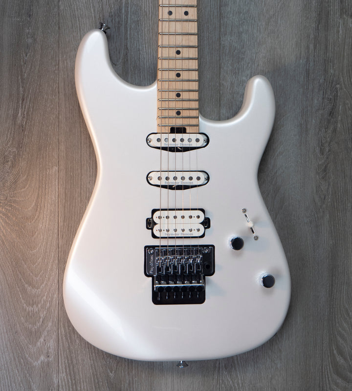 Charvel Pro-Mod San Dimas Style 1 HSS FR M, diapasón de arce, platino perlado