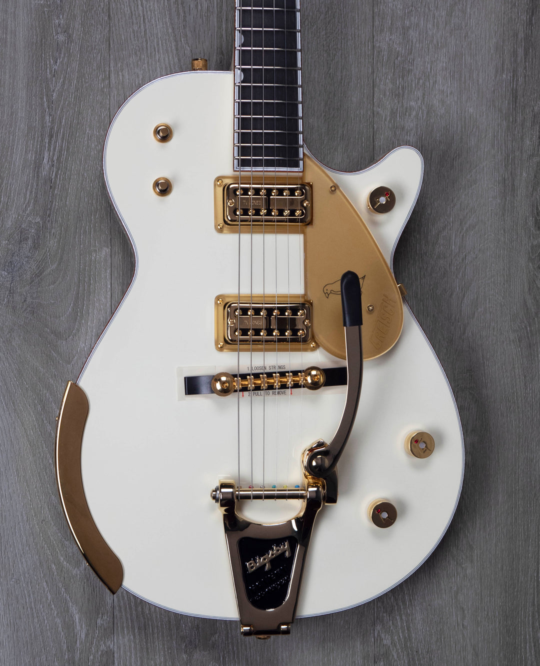 Gretsch G6134T-58 Vintage Select ’58 Penguin with Bigsby, TV Jones, Vintage White