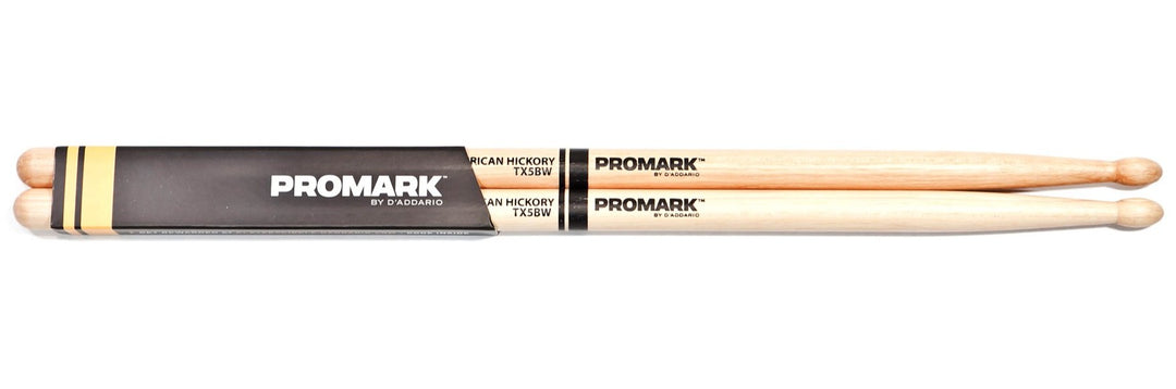 Baguettes de batterie Promark Hickory 5B avec pointe en bois