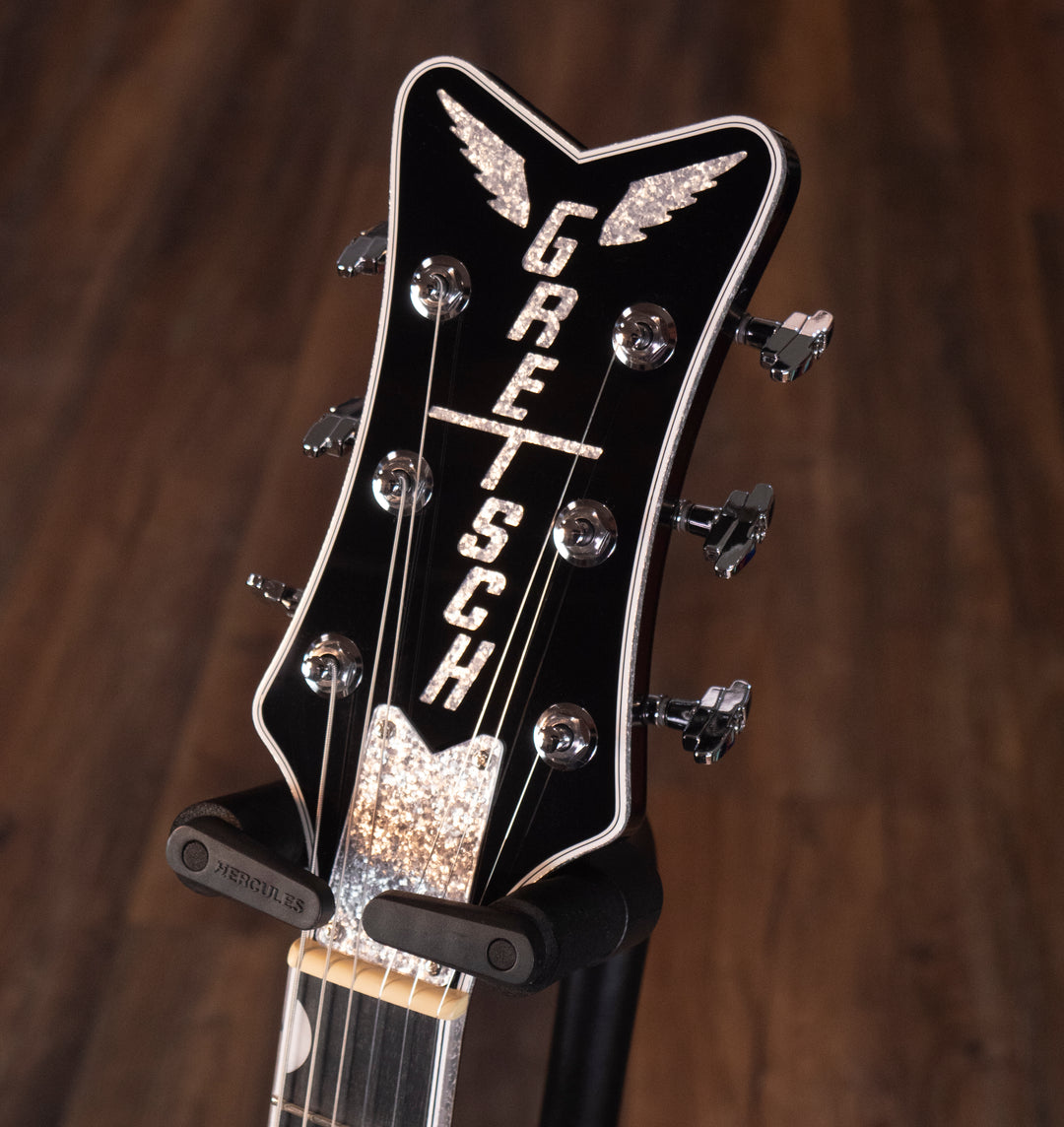 Grestch G6636TSL Players Edition Silver Falcon Center Block Double-Cut with String-Thru Bigsby, Filter’Tron Pickups, Black