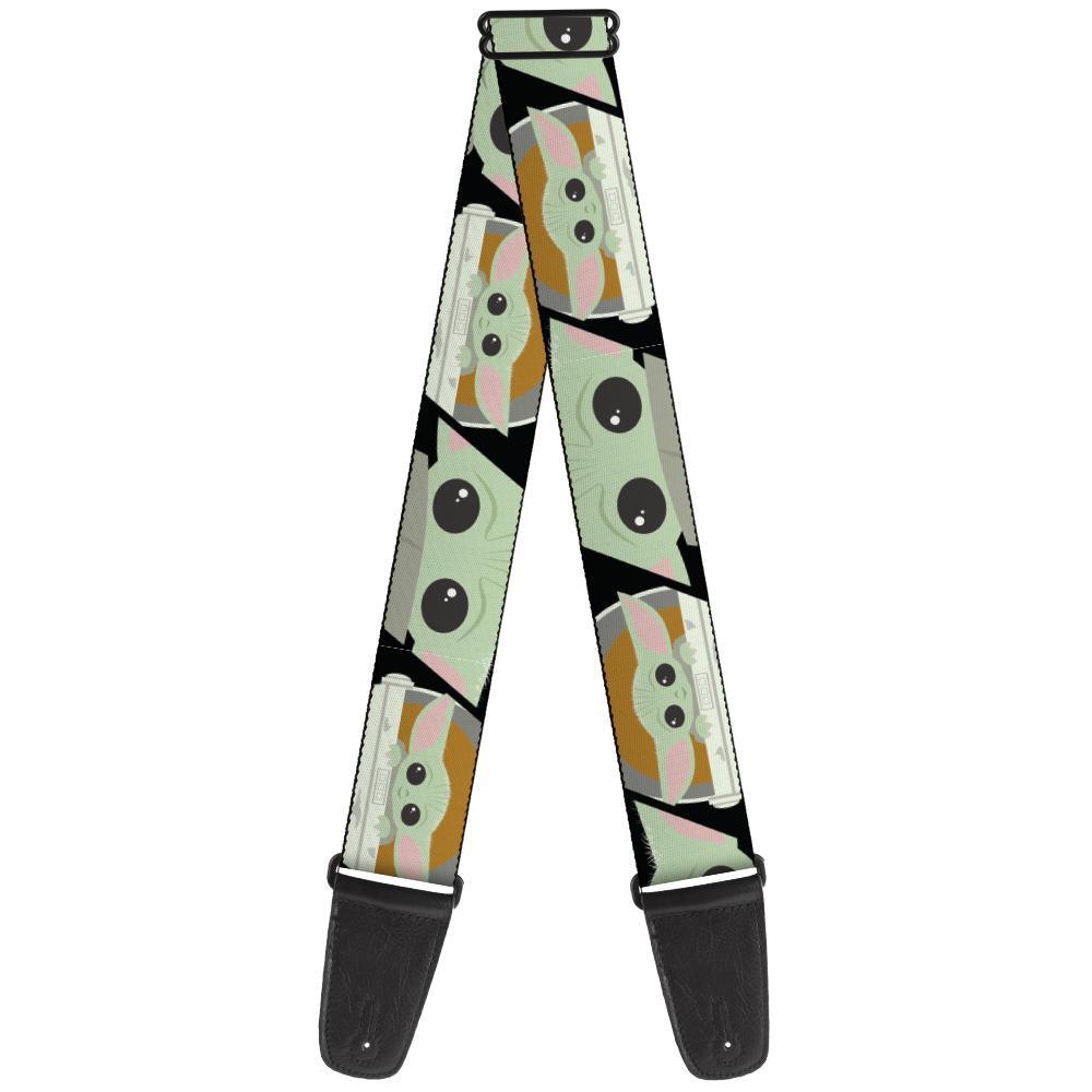Buckle Down STAR WARS THE MANDALORIAN The Child Chibi Face Guitar Strap - A Strings