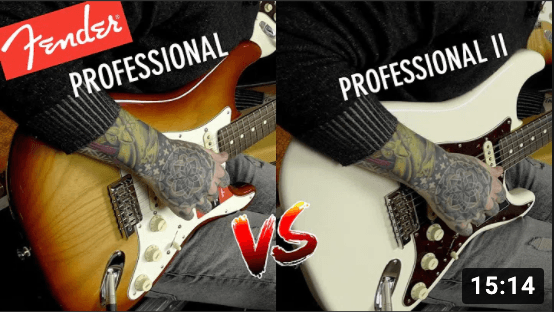 Youtube: Fender American Pro VS Pro II Stratocaster - A Strings