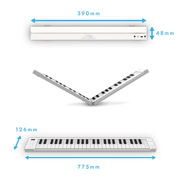 Carry-on Folding Piano 49 Touch, White
