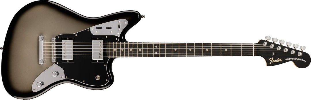 Fender Limited Edition Player Fusion Jaguar Baritone, Ebony Fingerboard, Silverburst