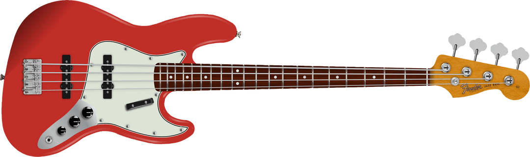 Fender Vintera II 60s Jazz Bass, touche en palissandre, rouge Fiesta 