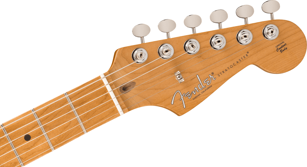 Fender American Professional Classic Stratocaster Daphne Blue - headstock front