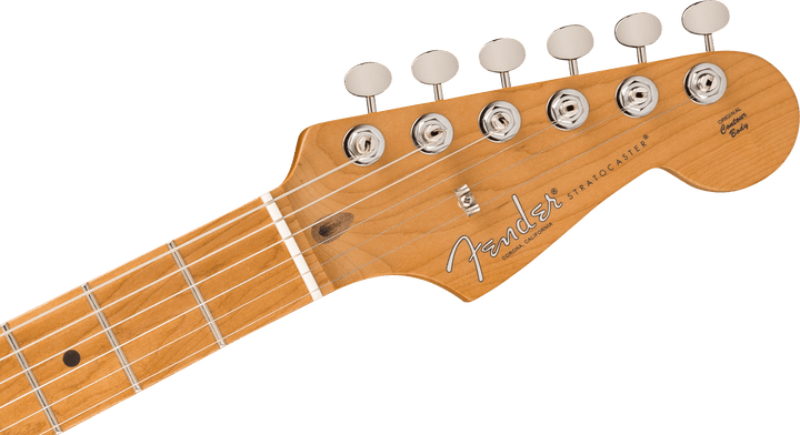 Fender American Professional Classic Stratocaster Daphne Blue - headstock front