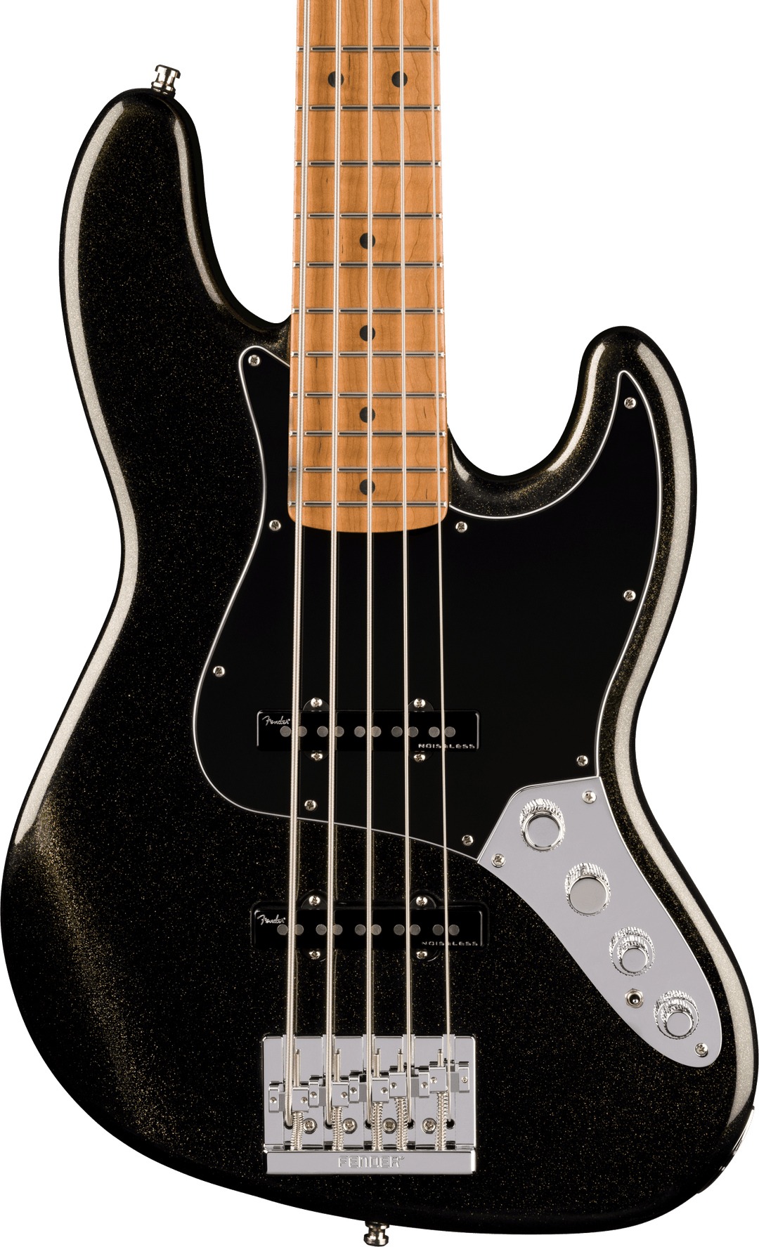 Fender American Ultra II Jazz Bass V Gold Dust - fingerboard
