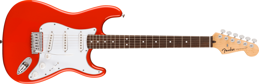 Fender Standard Stratocaster, Laurel Fingerboard, White Pickguard, Fiesta Red