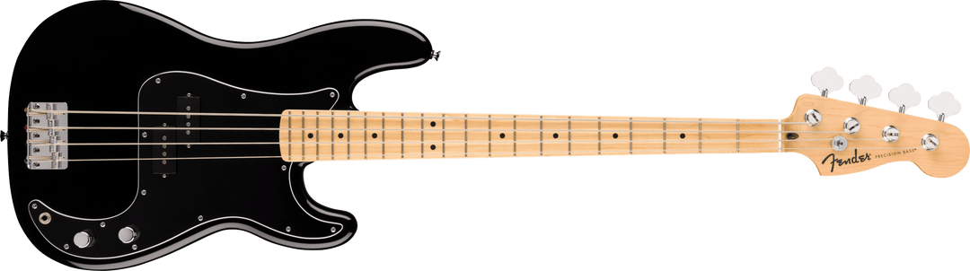 Fender Standard Precision Bass, Maple Fingerboard, Black Pickguard, Black
