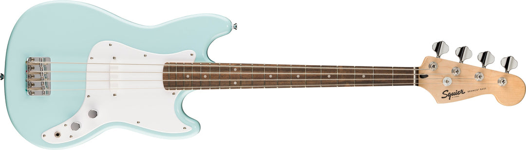 Squier Sonic Bronco Bass, Laurel Fingerboard, White Pickguard, Daphne Blue