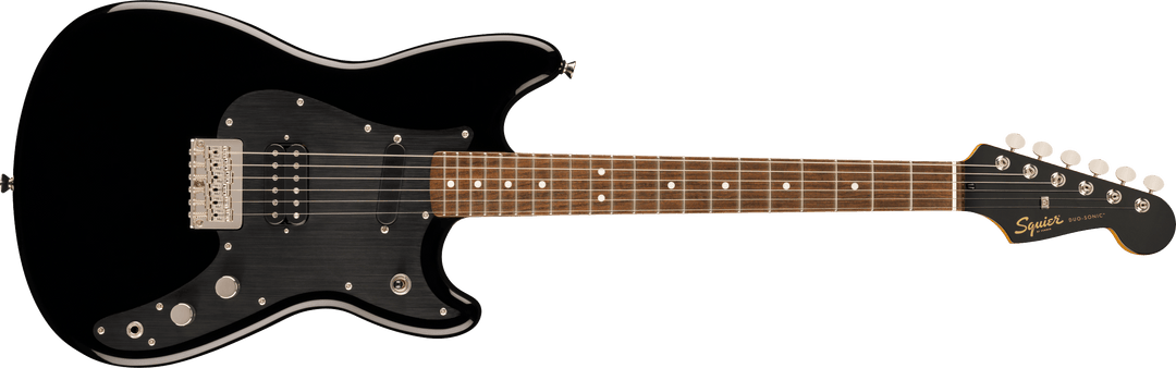Squier Classic Vibe Duo-Sonic HS, Laurel Fingerboard, Black Anodized Pickguard, Matching Headstock, Black