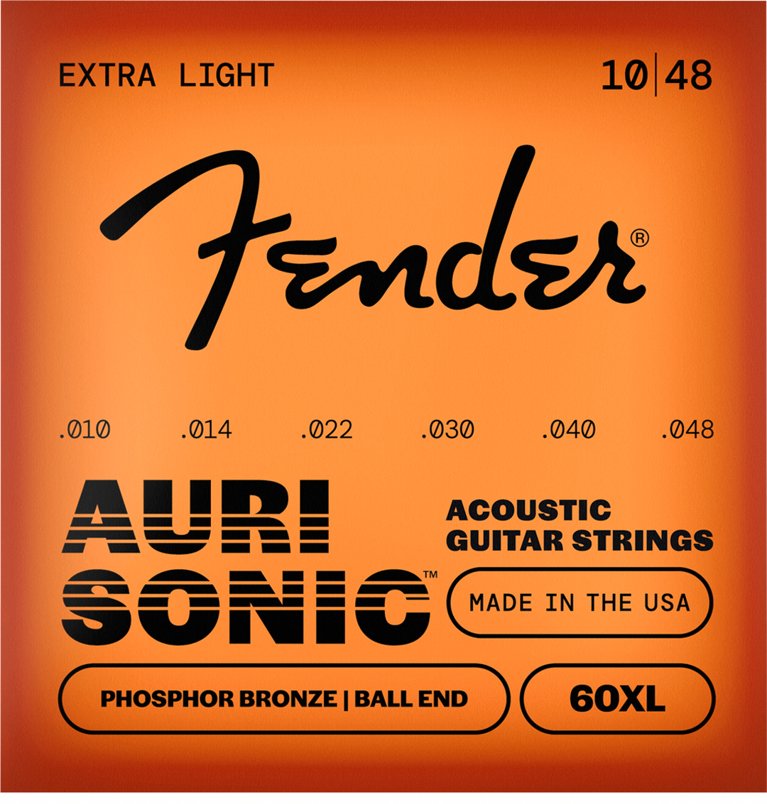Jeu de cordes pour guitare acoustique Fender 60XL, bronze phosphoreux, .010-.048