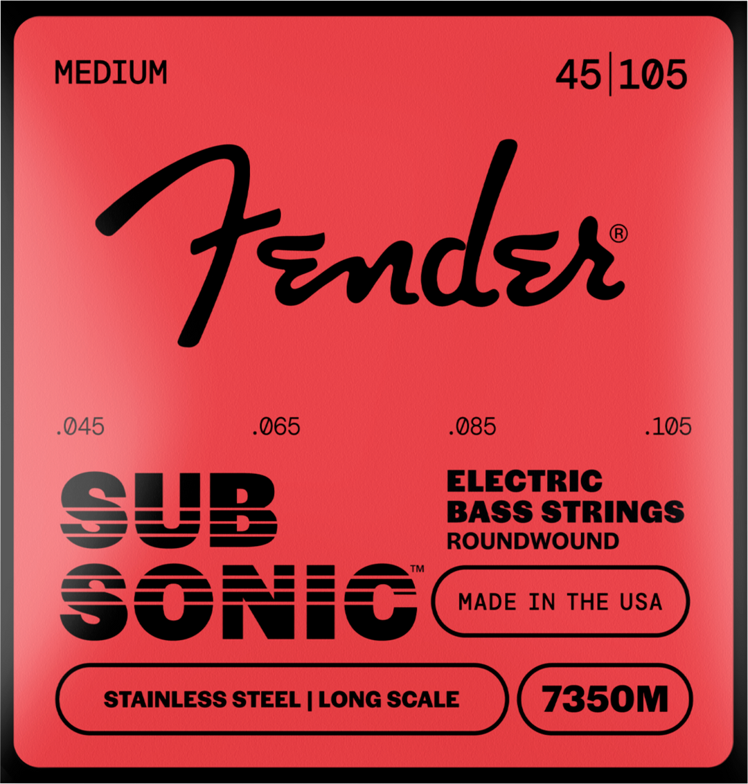 Fender SubSonic™ 7350M Bass String Set, Stainless Steel, Long Scale, G ...
