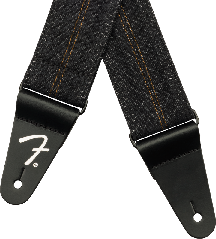 Fender Wrangler x Denim Strap, Washed Black Stitch