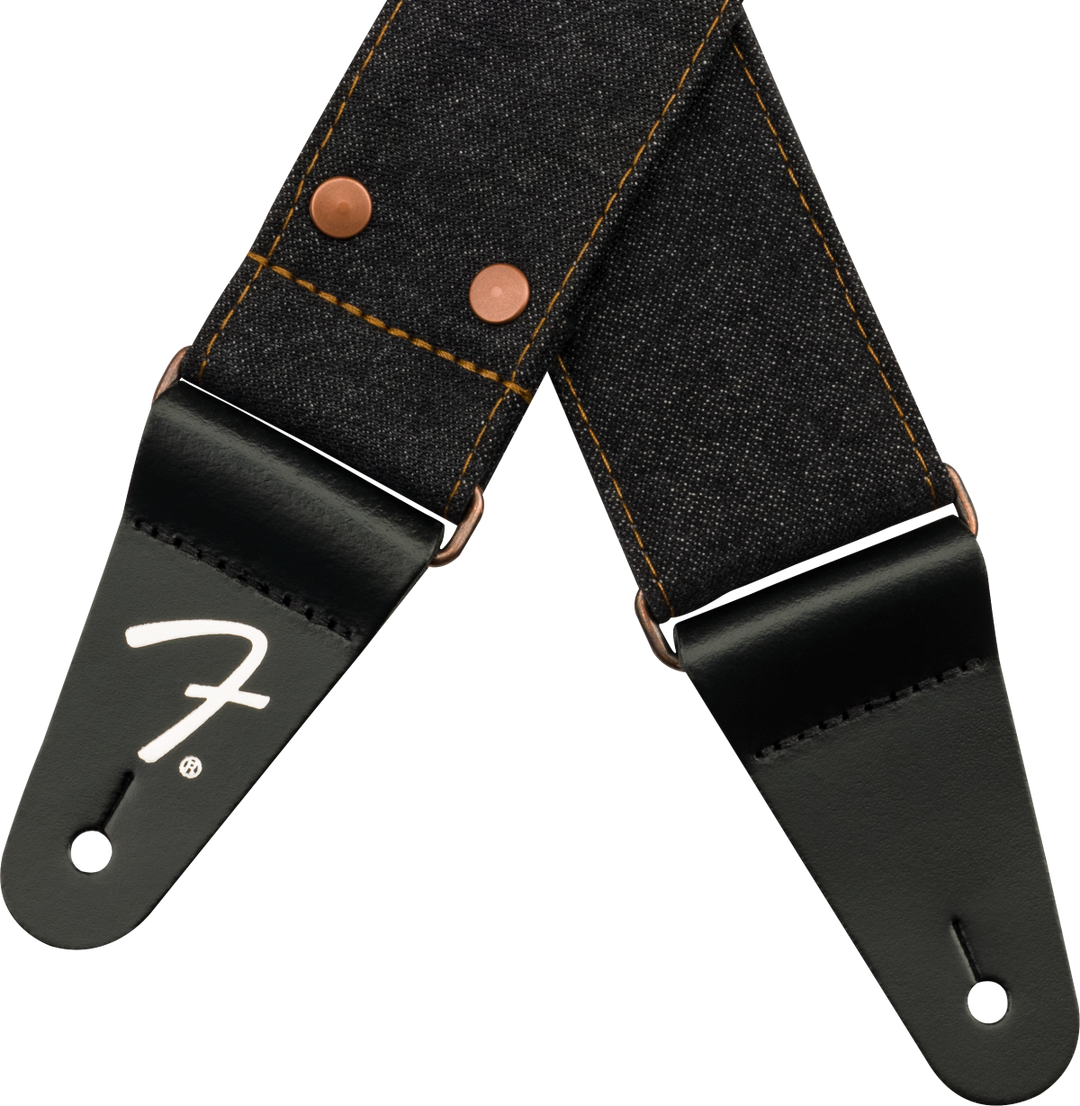 Fender Wrangler x Riveted Denim Strap, Black