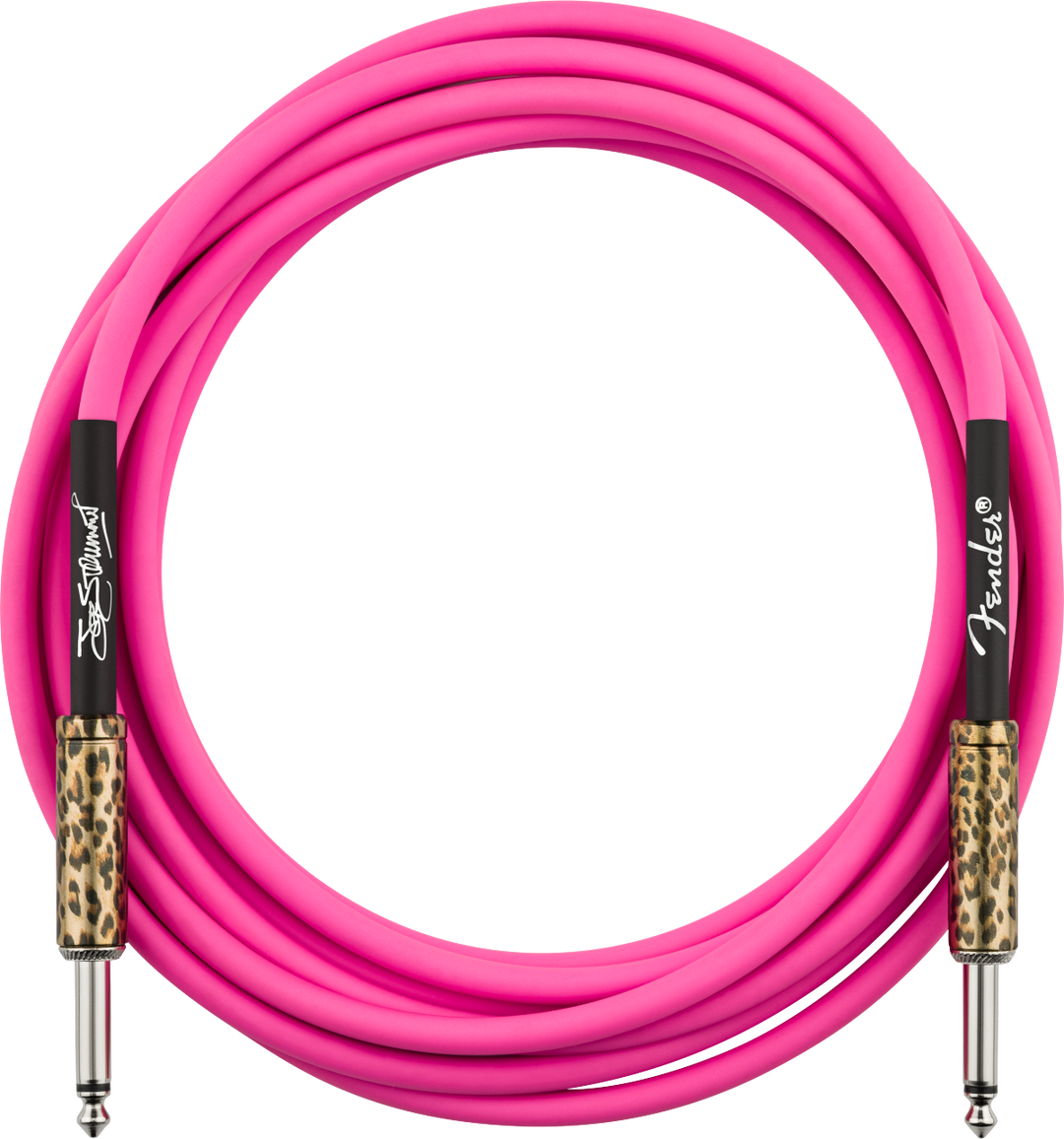 Cable de instrumento Fender Joe Strummer de 13 pies, estampado de leopardo rosa 