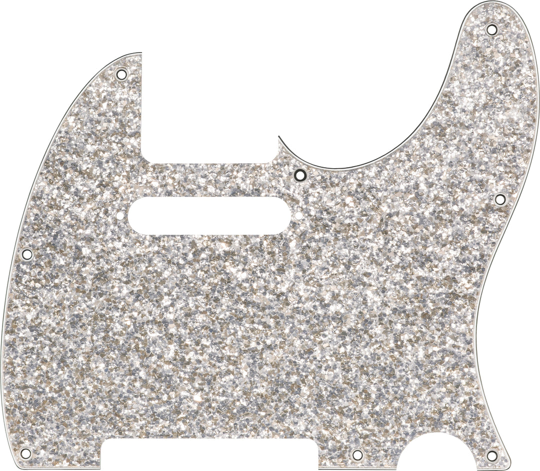Fender Hybrid Glass/Glitter Telecaster S/S Pickguard, Silver Sparkle 