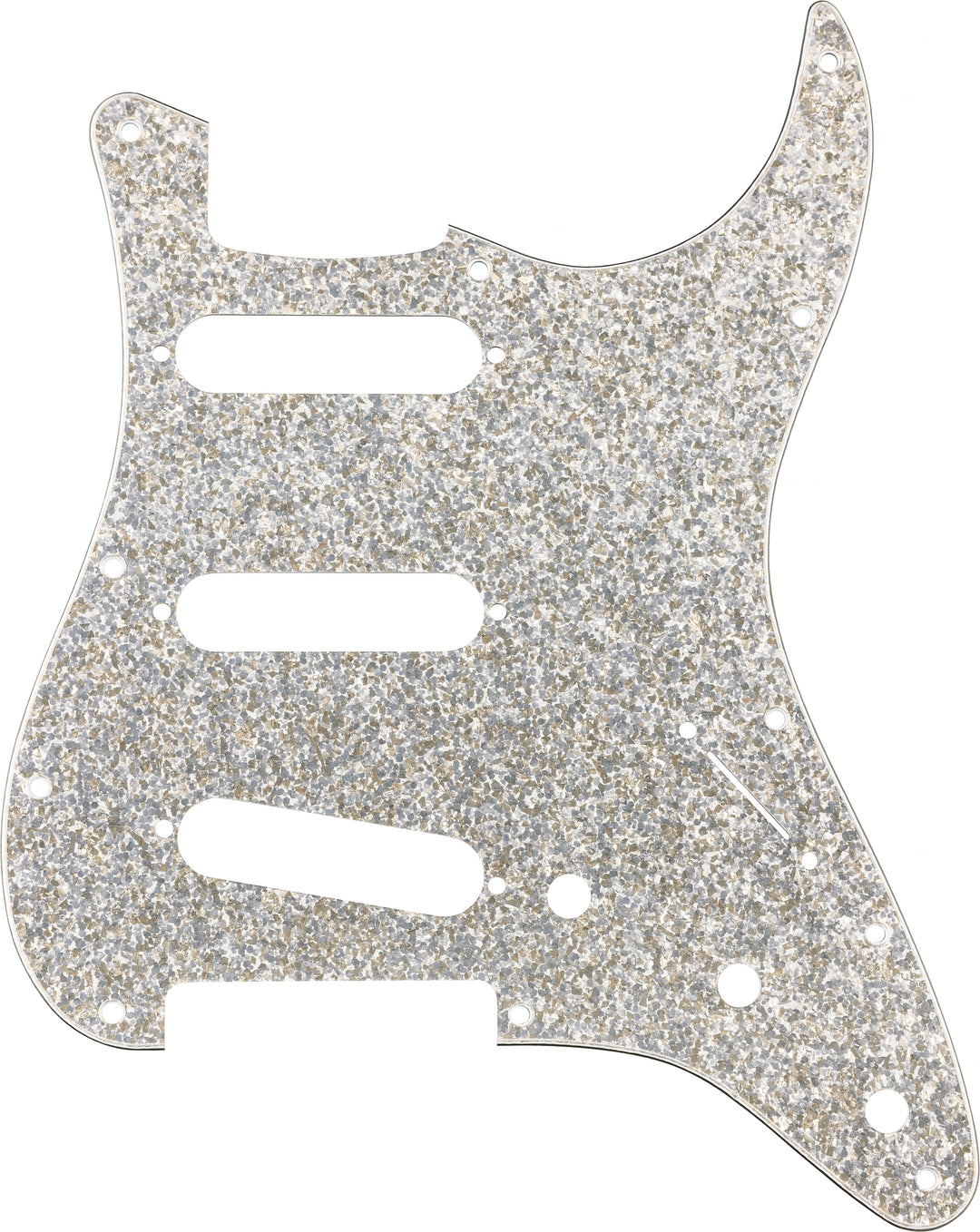 Fender Hybrid Glass/Glitter Stratocaster S/S/S Pickguard, Silver Sparkle  