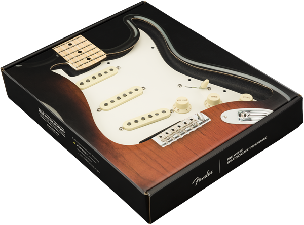 Fender Pre-Wired Strat Pickguard, Custom Shop Custom '69 SSS, Parchment 11 Hole