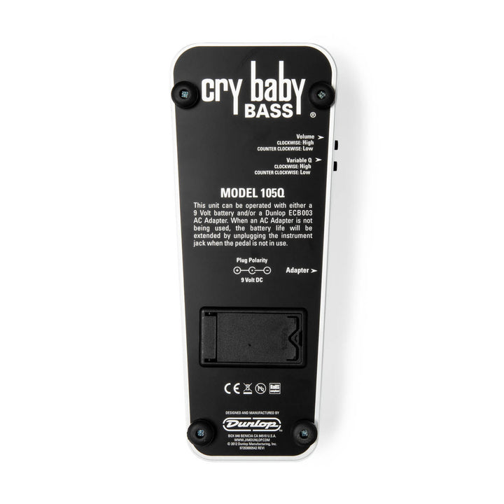 Jim Dunlop Crybaby 105 Q Bass Wah Pedal