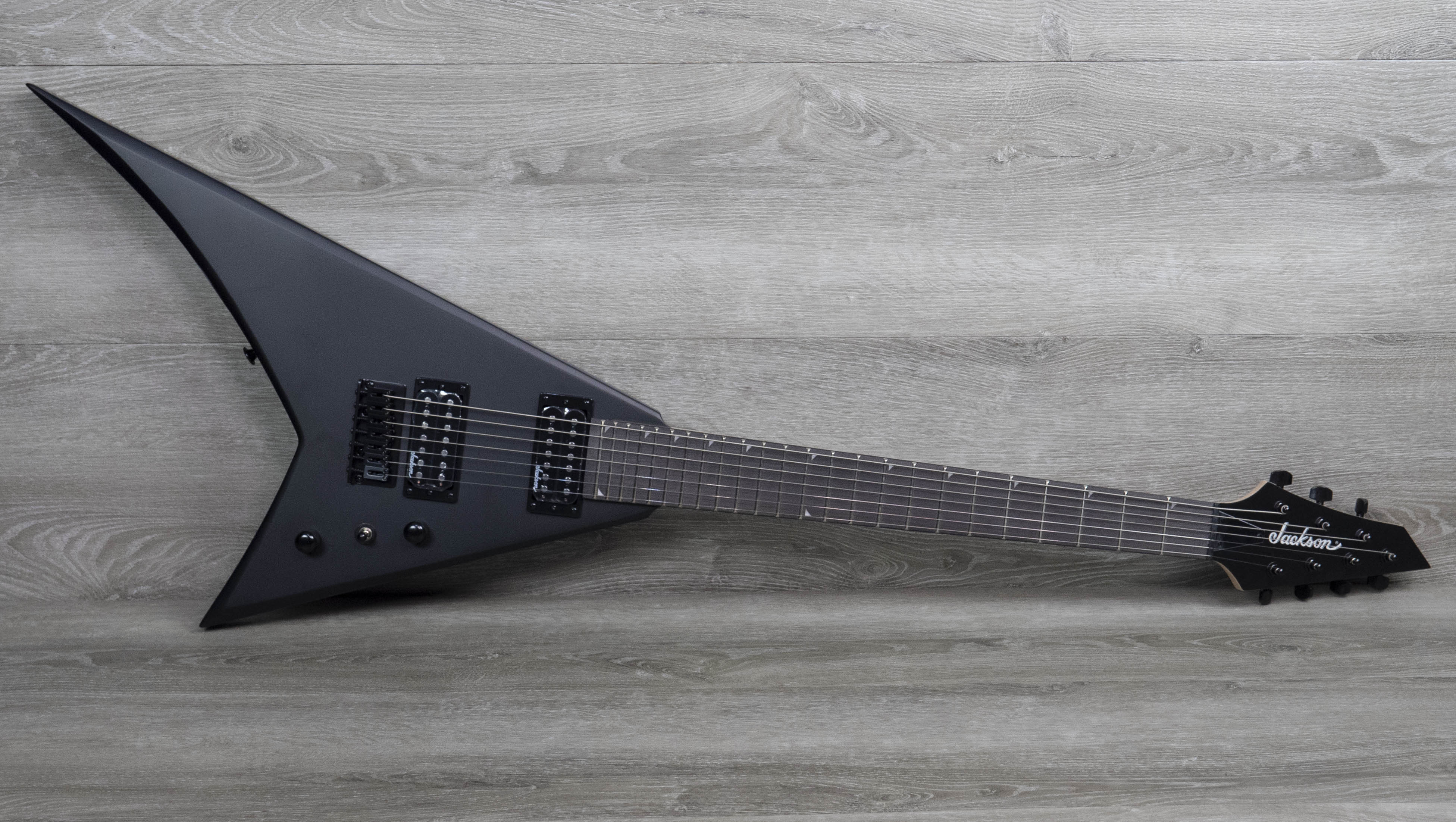 Jackson JS Series Rhoads JS22-7 RR HT, Amaranth Fingerboard, Satin Bla ...