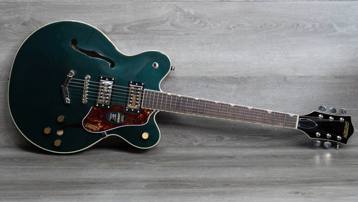 Gretsch G2622 Streamliner - Bloque central de doble corte con V-Stoptail, diapasón de laurel, pastillas Broad'Tron BT-3S, color verde Cadillac