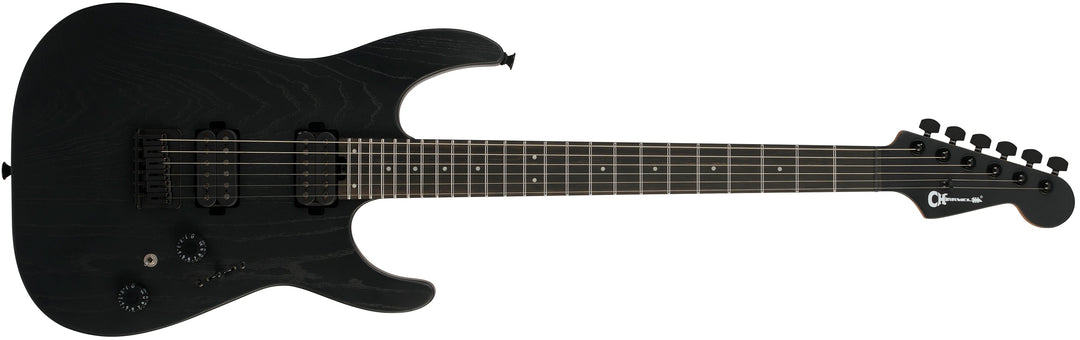 Charvel Pro-Mod Plus Dinky DK24 HH HT EB, Ebony Fingerboard, Black Ash