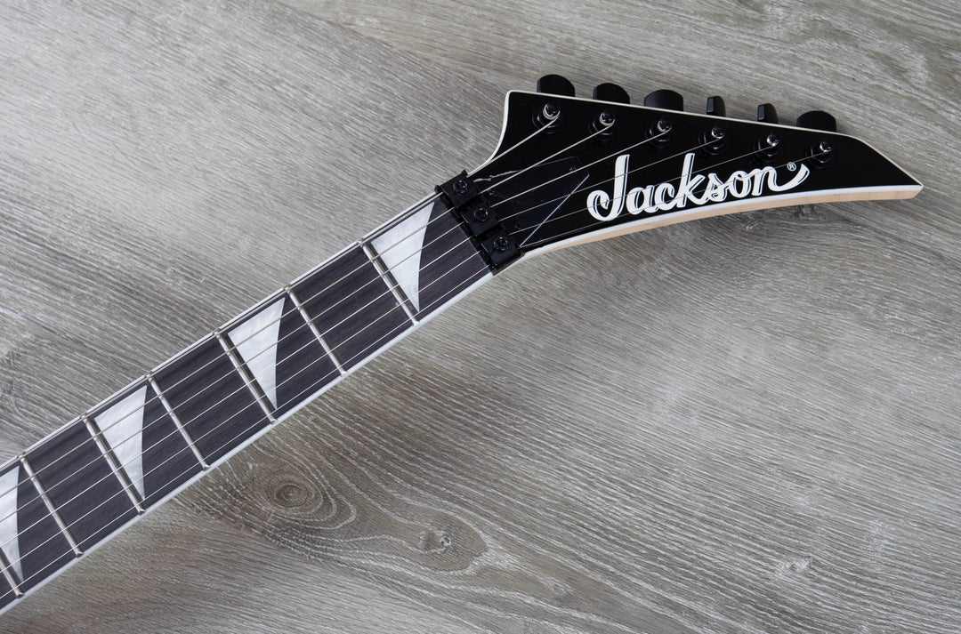Jackson JS Series Dinky Arch Top JS32Q DKA, diapasón de amaranto, verde transparente