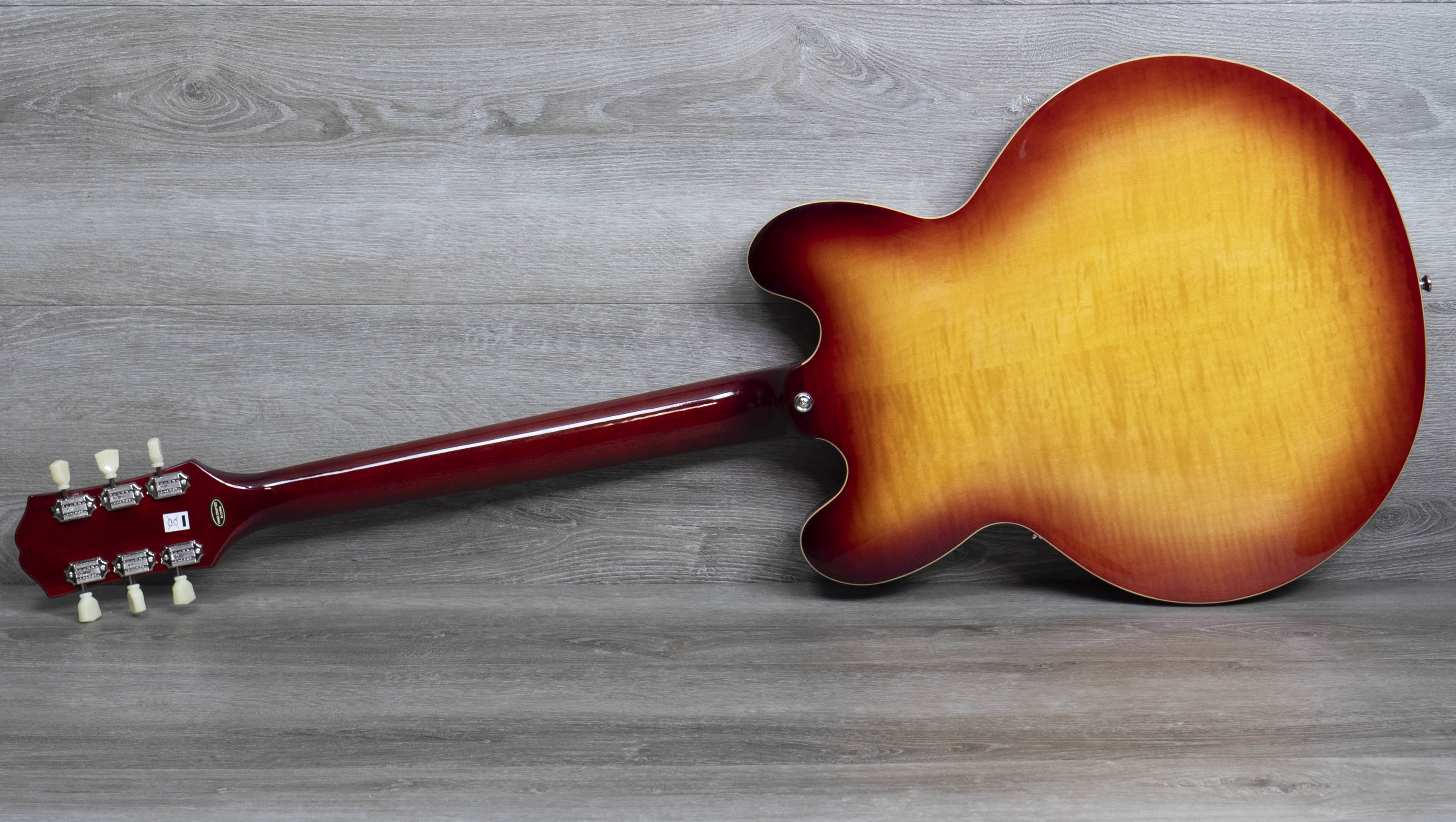 Epiphone ES-335 Figured, Raspberry Tea Burst – A Strings