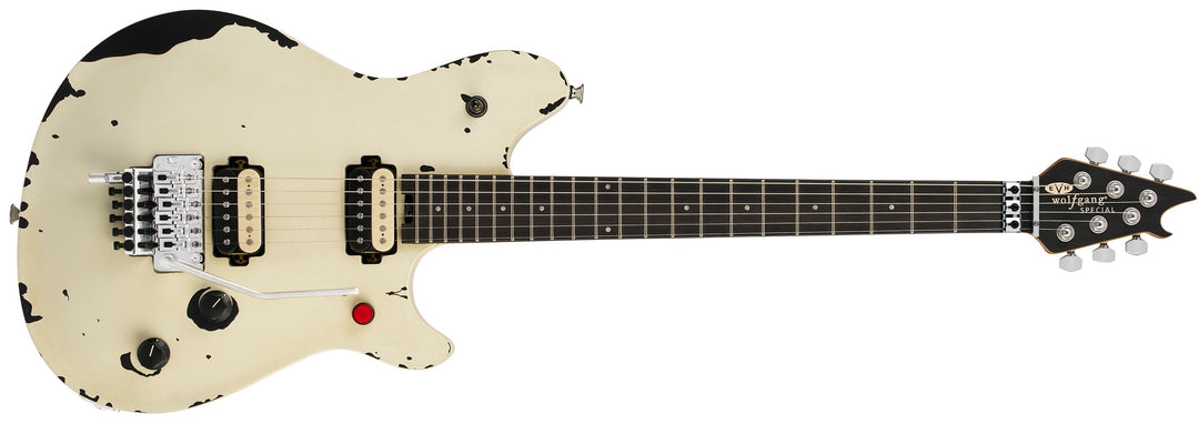 EVH Limited Edition Wolfgang Special Striped Series, Ebony Fingerboard, Distressed Ivory