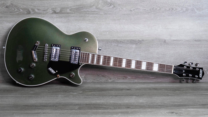 Gretsch G5220 Electromatic Jet BT Single-Cut con V-Stoptail, diapasón de laurel, color oliva metalizado