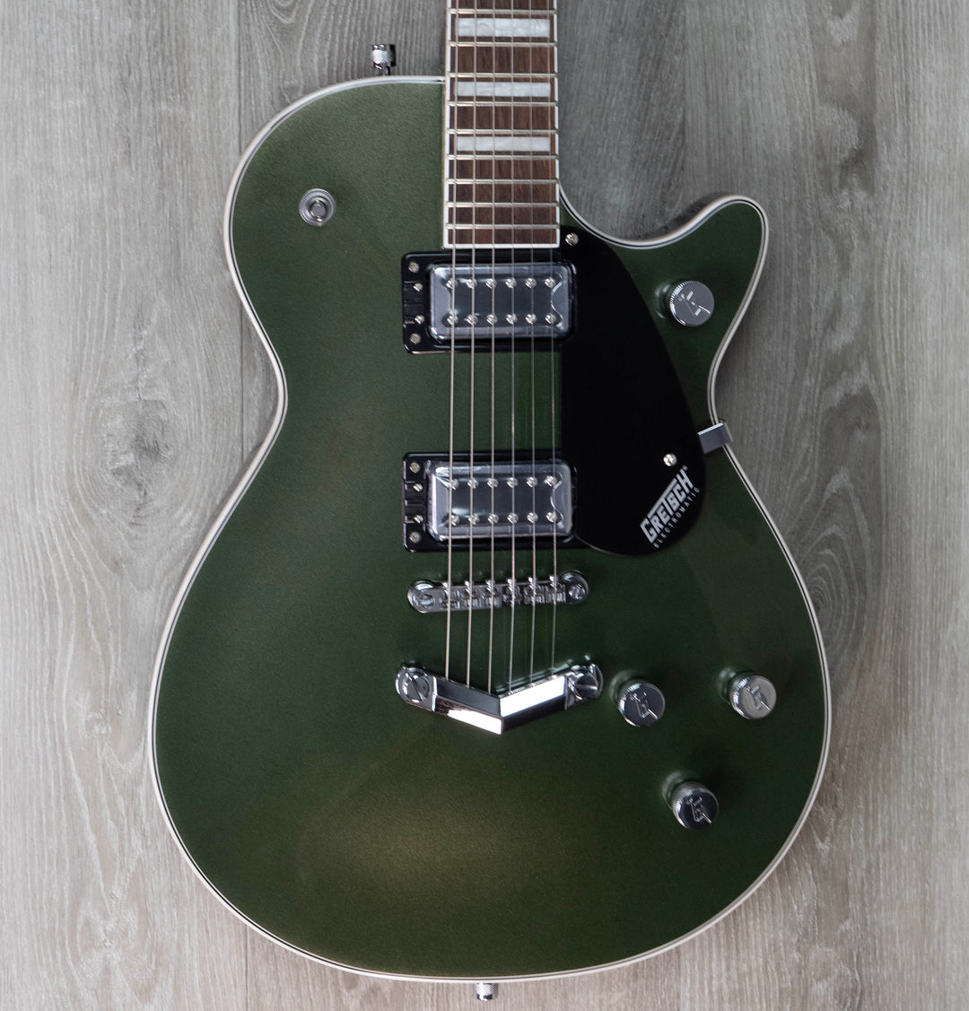 Gretsch G5220 Electromatic Jet BT Single-Cut con V-Stoptail, diapasón de laurel, color oliva metalizado