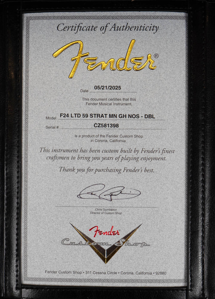 Fender Custom Shop Limited Edition '59 Reissue Stratocaster NOS, Birdseye Maple Fingerboard, Daphne Blue