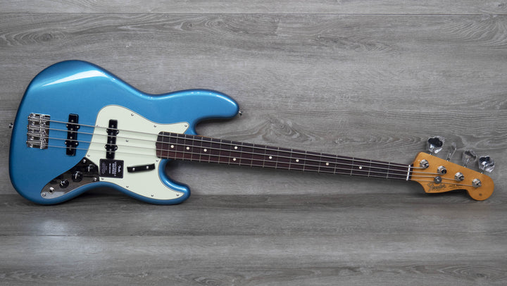 Bajo Fender Vintera II 60s Jazz Bass, diapasón de palisandro, azul Lake Placid 