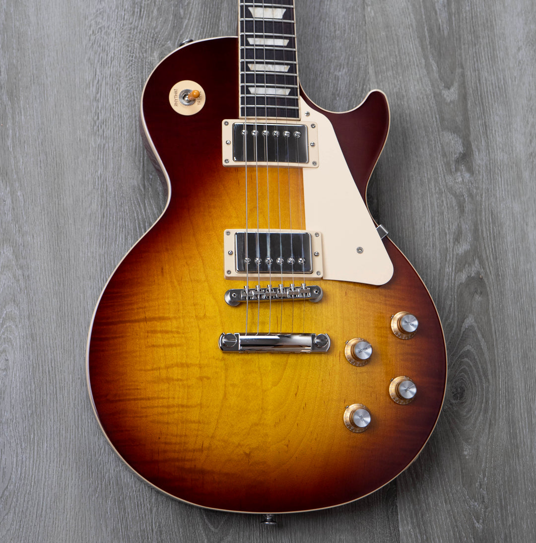 Gibson Les Paul Standard años 60 con tapa figurada, color té helado n.º 203640214 