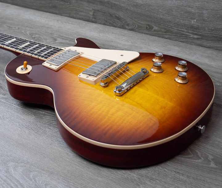 Gibson Les Paul Standard años 60 con tapa figurada, color té helado n.º 203640214 