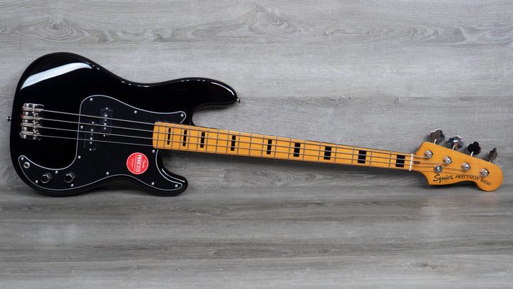 Squier Classic Vibe 70s Precision Bass, touche en érable, noir