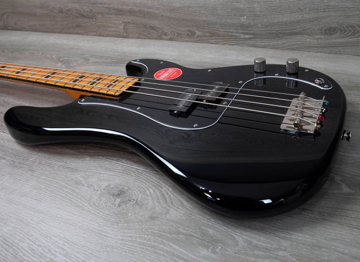 Squier Classic Vibe 70s Precision Bass, touche en érable, noir