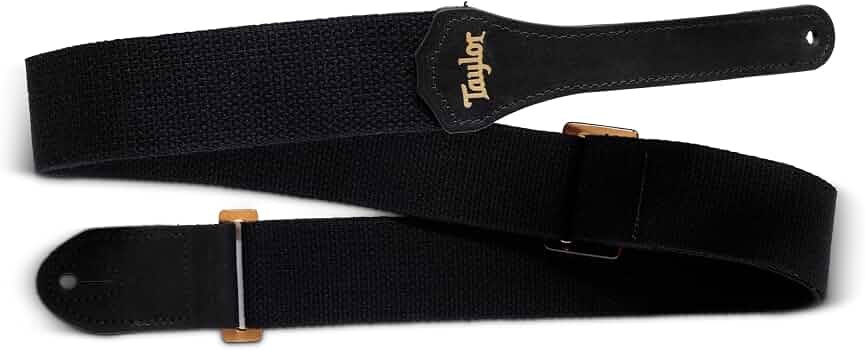 Taylor GS Mini Guitar Strap – Black Cotton, 2"