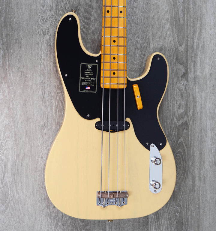 Fender 75th Anniversary Fender American Vintage II 1951 Precision Bass, Maple Fingerboard, Butterscotch Blonde
