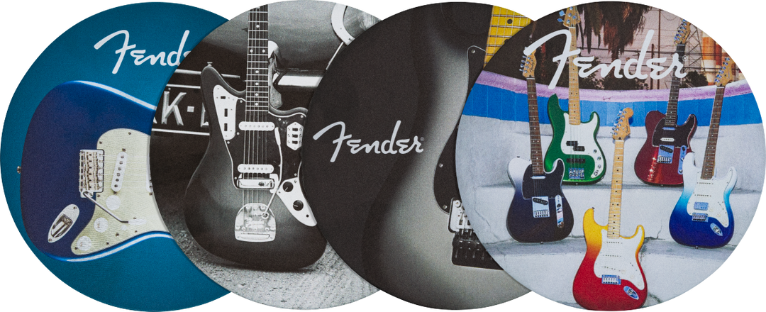 Fender Guitars Coasters, 4-Pack, Multi-Colour Leather